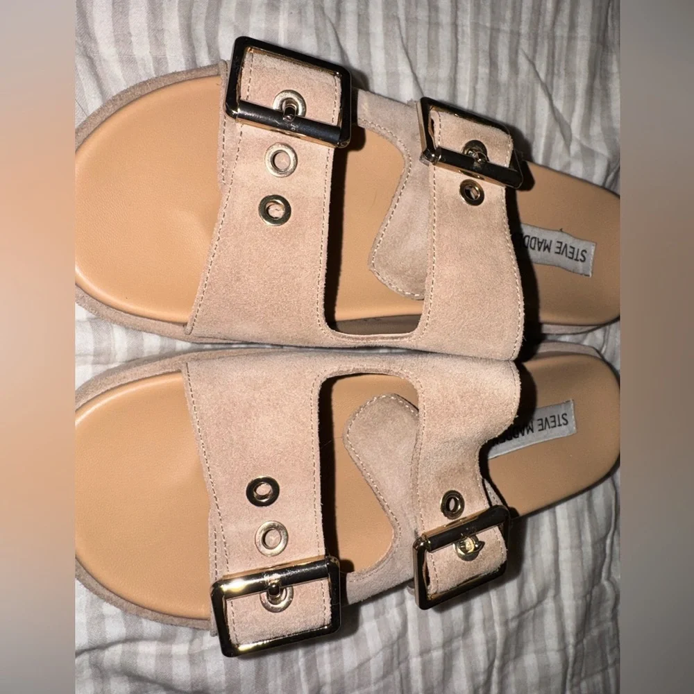 Steve Madden - Women’s Platform Sandals (Beige)